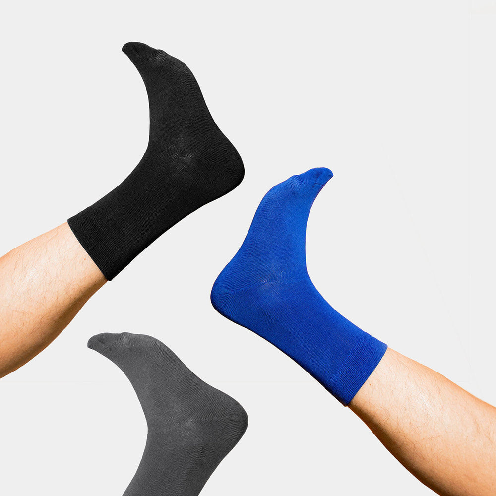 MicroModal Socks (color - Dark, Cobalt & Charcoal)