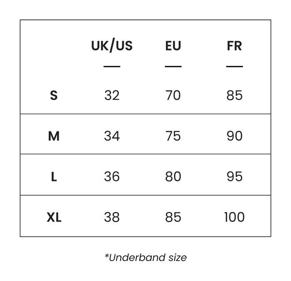 Product Size Guide - Desktop